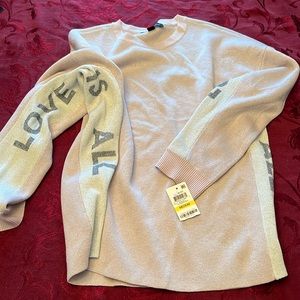 INC woman’s sweater NWT lavender & silver